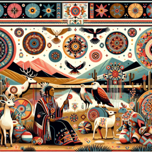 Huichol tribe abstract