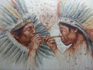 painting of natives using tepe for rapeh