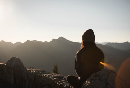 person meditating peacefully