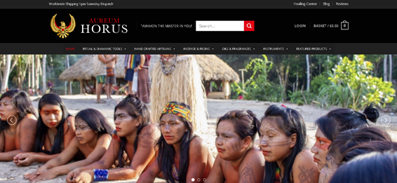 Aureum Horus website screenshot