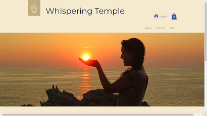 Whispering Temple website screenshot